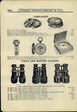 1907 PAPER AD Marble's Pocket Compass Compasses Lemaire Binoculars Field Glasses picture