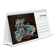 Harley Davidson Desk Calendar 2024 Art Motorcycle Motorbike Transport Automobile picture