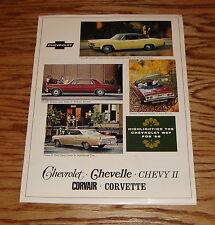 Original 1966 Chevrolet Full Line Sales Brochure 66 Chevelle Corvair Corvette picture