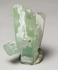 9.40Ct beautiful Natural bluish green color Tourmaline punch with quratz crystal picture