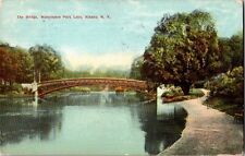 New York Postcard: The Bridge, Washington Park Lake- Albany-Made In Germany-1910 picture