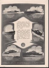 1928 STERLING ENGINE MOTORBOAT MARINE LUDERS SHIP AMIDA FIREFLY UANI AD WC-0060 picture