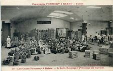 CPA // CHAMPAGNE POMMERY & GRENO REIMS // THE DRESSING AND PACKAGING ROOM picture