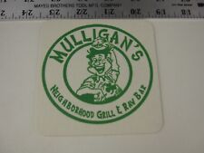 Vintage Mulligan's Neighborhood Grill & Raw Bar Coaster Beer Mat  BIS picture