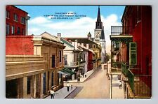 New Orleans LA-Louisiana, Chartres Street, Old French Quarter Vintage Postcard picture