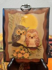 Vintage Owl Family Wall Hanger 7” x 5.5
