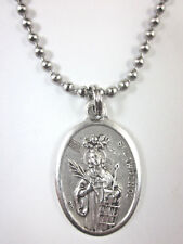 St Lawrence Medal Italy Pendant Necklace 24