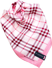 Burberry Japan Large Scarf Tartan Logo +Gift Wrap Silk & Cotton Blend Pink-59cm picture