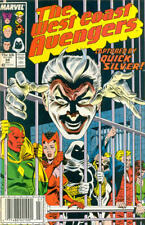 West Coast Avengers #34 (Newsstand) FN; Marvel | Quicksilver Steve Englehart - w picture