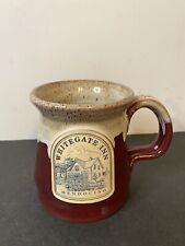 Deneen Pottery Clay Coffee Mug Glazed White Gate Inn Mendocino Made In USA picture
