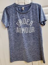 UNDER ARMOUR Women's Size XS Blue/Gray Crew Neck T-Shirt Top picture