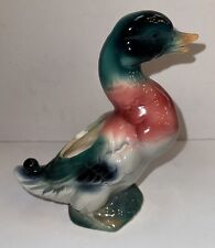 Vintage 1950's  Royal Copley Ceramic Mallard Duck Planter picture