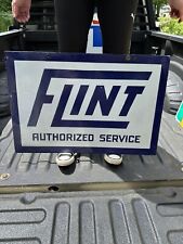 Porcelain Flint Authorized Service Sign  picture