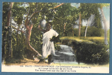 C16  c1920 Postcard  HAITI Port-au-Prince Bottle Tree And The Use Of It's Fruit picture