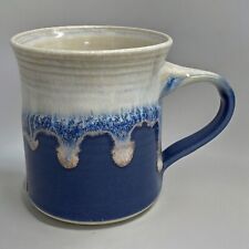 Perdian Art Pottery Drip Glaze Coffee Mug Blue & White Kitchen Cup picture