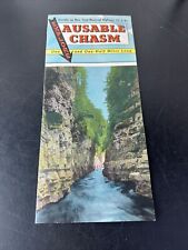 1950s Ausable Chasm Keeseville New York Vintage Travel Brochure Map History NY picture