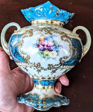 Antique Sevres French Hand Painted Floral Porcelain Vase 6