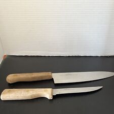2 Lot  Vtg Old Homestead Knife Japan 8in Chef/5in Utility Knifes picture