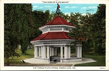 French Lick Ind. Home of Pluto Spring Water 1937 White Border Postcard 5R picture