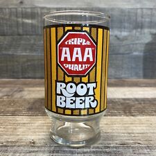 Vintage Triple AAA Quality Root Beer ACL Footed Advertising Drink Glass Retro picture