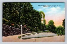 Birmingham AL- Alabama, Red Mountain Showing Vulcan Statue, Vintage Postcard picture