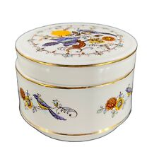 Sadler Fine Porcelain Trinket Box Jewelry Storage Box With Blue Birds England picture