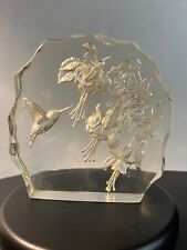 The Bradford Exchange Etched Lucite Hummingbird and Flowers 1998  picture