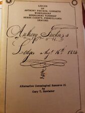 LEDGER OF ANTHONY FRICKER WOMELSDORF PA  HISTORICAL   box630 picture