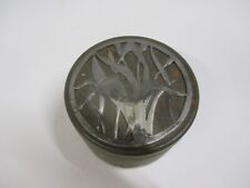 Vintage Metzke Pewter Jar / Tin with Floral Design picture