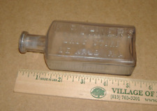 Antique Embossed Kirchner's Drug Store Dekalb Illinois Medicine Bottle IL picture