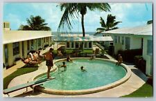 c1960's Vista Del Mar View of The Sea Pompano Beach Florida FL Cancel Postcard picture