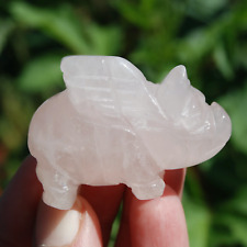 2in Rose Quartz Carved Crystal Flying Pig picture