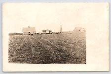 RPPC Wyoming Farm with Horses, Cows, Windmill Posted 1916 Real Photo Postcard picture