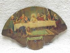 Last Supper, 1930's Tri-Fold Bell Shape Fan, 