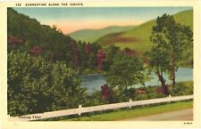 Picturesque Summertime Along The Juniata, Pennsylvania Beauty View Postcard picture