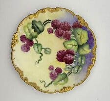 J.P. Limoges Signed by artist M. Stein Porcelain Plate with Raspberries Design picture