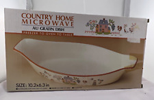 Country Home Microwave Au Gratin Dish 10.2 x 6.3 in picture