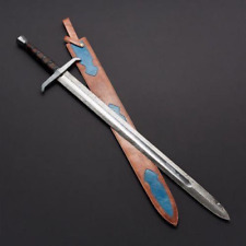 BEAUTIFUL CUSTOM HANDMADE 30 INCHES LONG SWORD IN DAMASCUS STEEL FOR HUNTING picture