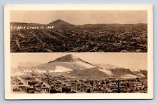 Vintage RPPC Cripple Creek Colorado 1908 & 1930 Birdseye Views K3 picture