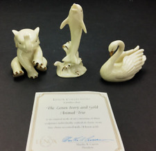 Lenox Collections Ivory And Gold Animal Trio #091413 With COA picture