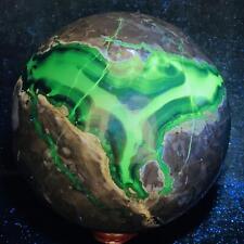Natural Rare Volcanic Agate Crystal Sphere Healing 4140G (UV Reactive crystal) picture