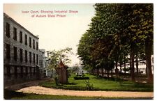 Antique Inner Court Showing Industrial Shops of Auburn State Prison, NY Postcard picture