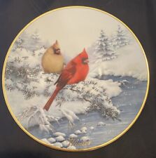 Lenox Four Seasons Cardinals Winter Collectible 2001 Bird Plate 10 1/2