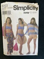 Simplicity 5103 NEW Swimsuit & Coverup EASY Size 14-20 picture