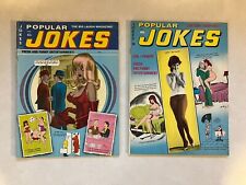 Popular Jokes Magazine Lot of 2 # 48 1973 & # 44 1972 Vol. 9 Adult Humor Satire picture