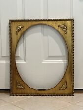 Large Vintage Ornate Wooden Frame Gold Paint 16x24 In Made In Taiwan picture