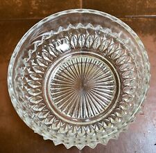 Vintage ~  4 inch Diamond Cut Glass Trinket Candy Nut Dish. Excellent Condition. picture