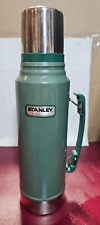 Stanley Thermos Built for Life Since 1913 Green With Cup Vintage Stanley Mug Cup picture