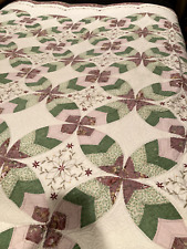 JCP JC Penny HOME Cracker QUILT KING Embroidered Patchwork Lovely 107