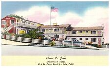 Casa La Jolla Apartment Hotel CA Postcard, South Coast Blvd Scripp's Hospital & picture